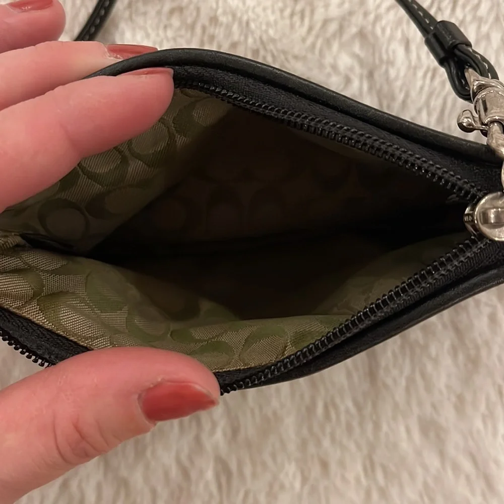 Coach Black Nylon Wristlet